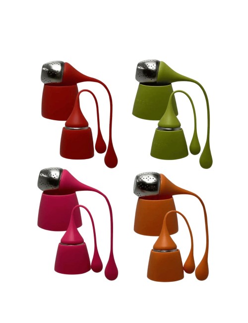 Silikon ve Paslanmaz Çelikten Çay Süzgeci