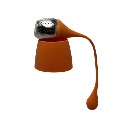 Silikon ve Paslanmaz Çelikten Çay Süzgeci