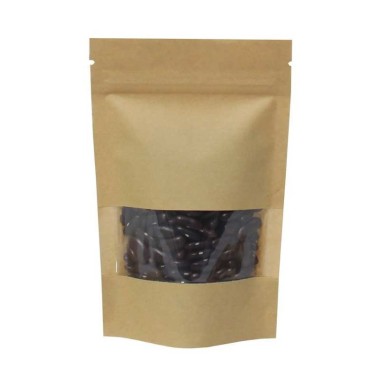 Pencereli Kraft Kağıt Torba 21x13x8cm - 100 Adet