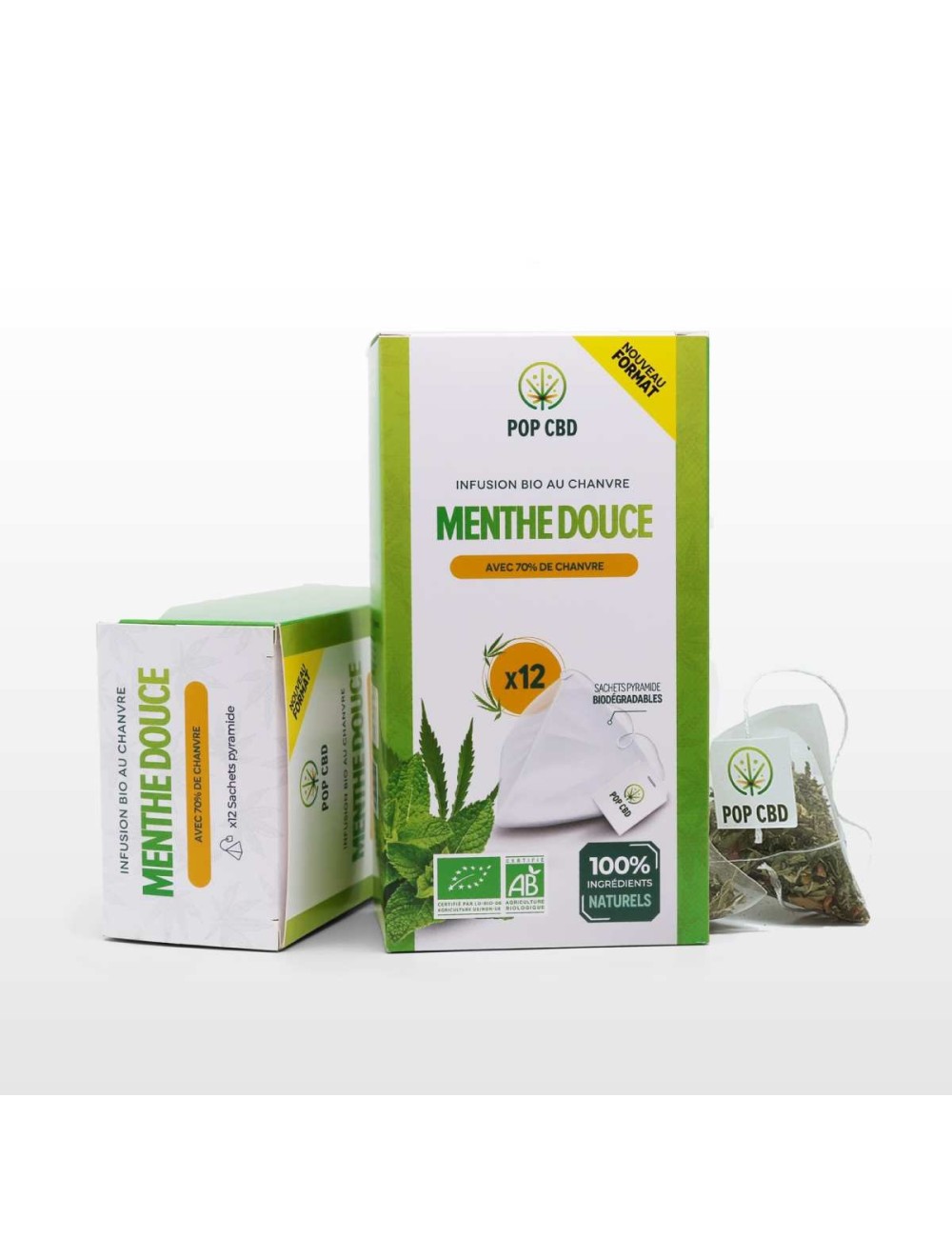 Organik CBD Çayı Hafif Nane ile - Poşet Çay | POP CBD