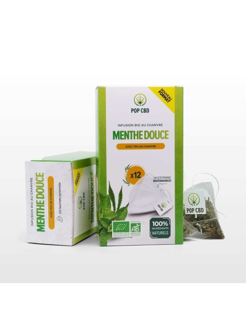 Organik CBD Çayı Hafif Nane ile - Poşet Çay | POP CBD