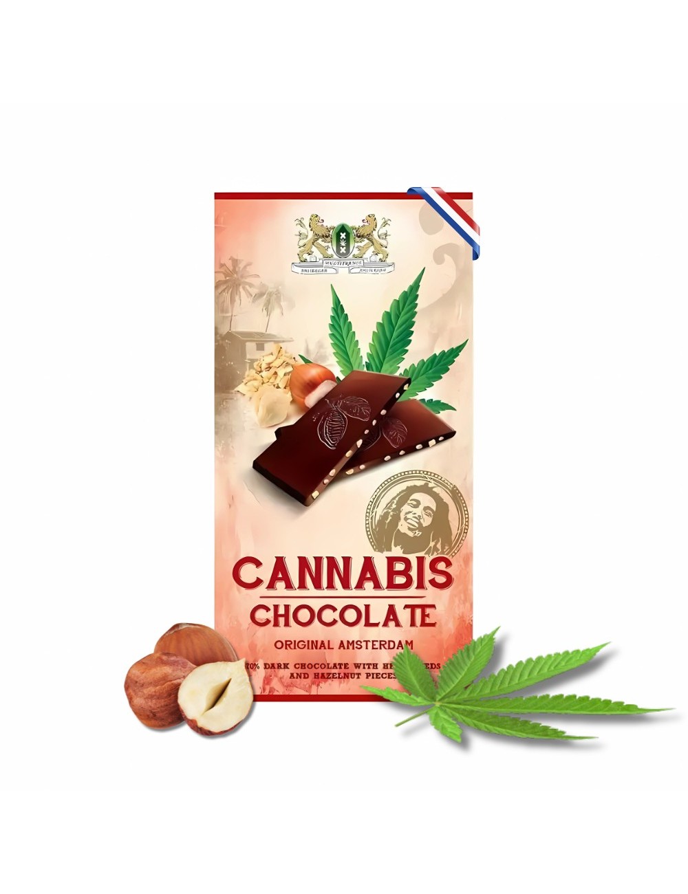 Dunkle Schokolade mit Hanfsamen und Haselnüssen | MULTITRANCE