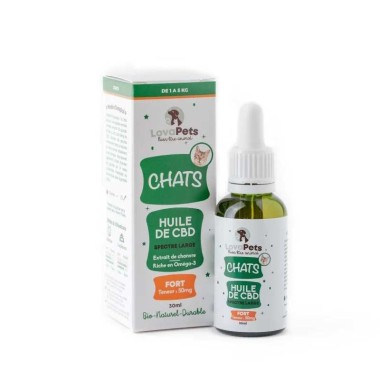 CBD Yağı Organik 50mg Geniş Spektrum Kediler İçin | LOVAPETS