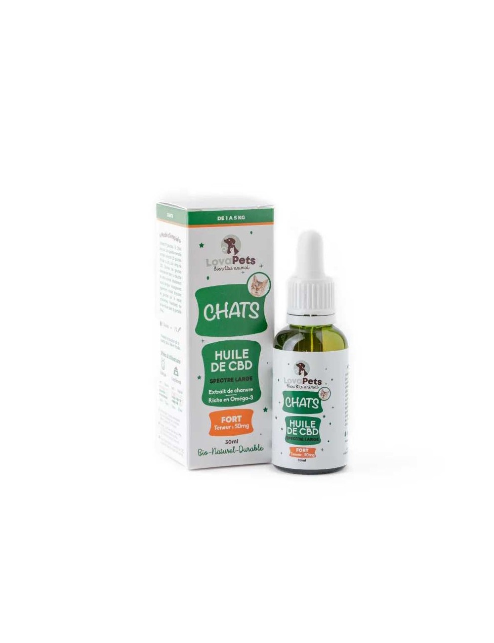 CBD Yağı Organik 50mg Geniş Spektrum Kediler İçin | LOVAPETS