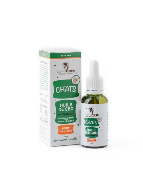 CBD Yağı Organik 50mg Geniş Spektrum Kediler İçin | LOVAPETS