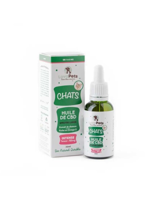 CBD Yağı Organik 100mg Geniş Spektrum Kediler İçin | LOVAPETS