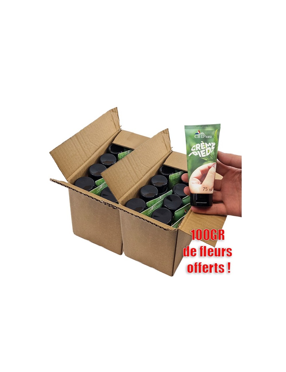 HANF-FUSSFEUCHTIGKEITSCREME-SET | CBD'EAU