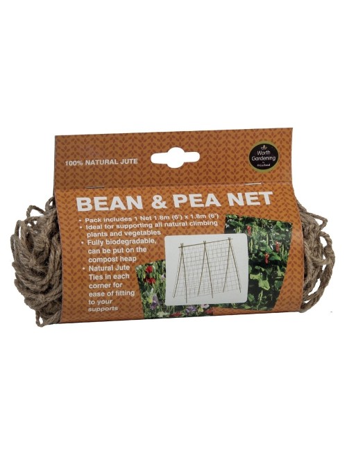 Doğal Fasulye ve Bezelye Ağı 1,8 m x 1,8 m