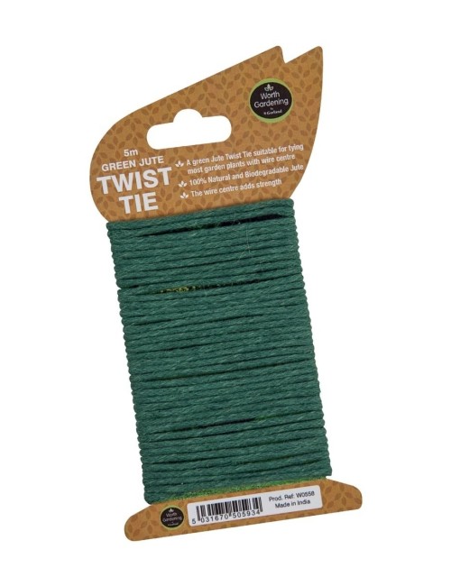 Burmalı jüt ip yeşil 5m