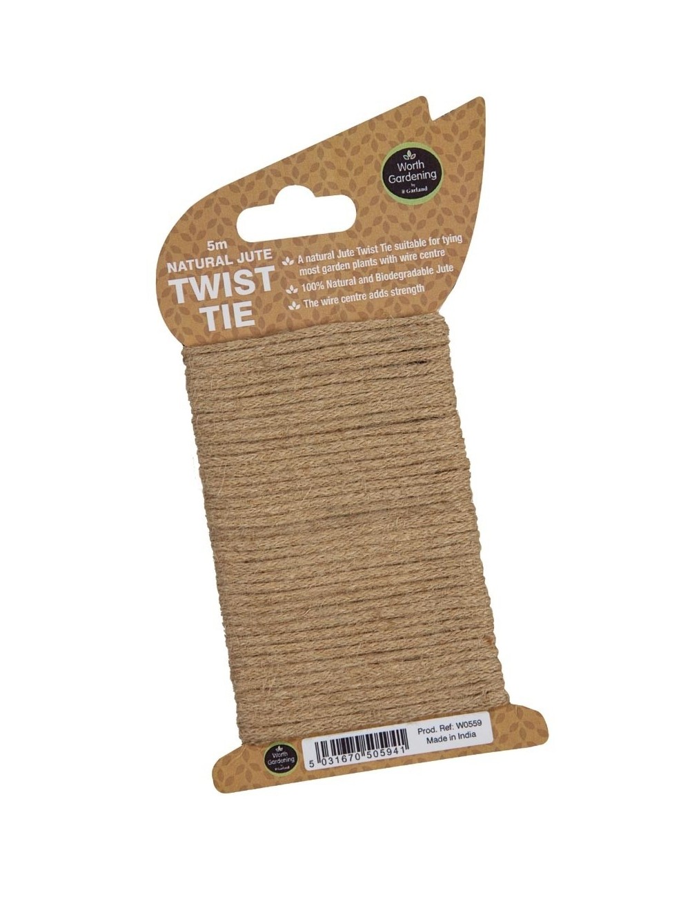 Bükülmüş jüt şerit, doğal, 5m